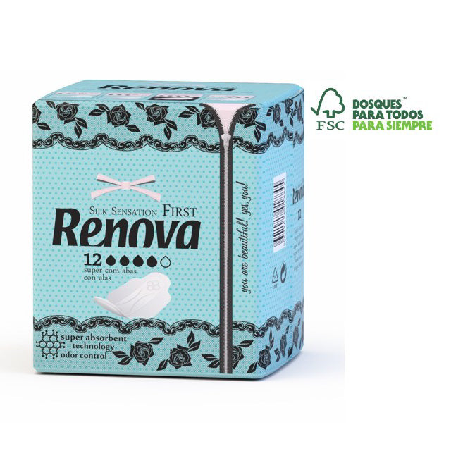 TOALLAS SANITARIAS ULTRA FINA C/ALAS SUPER 12 UND