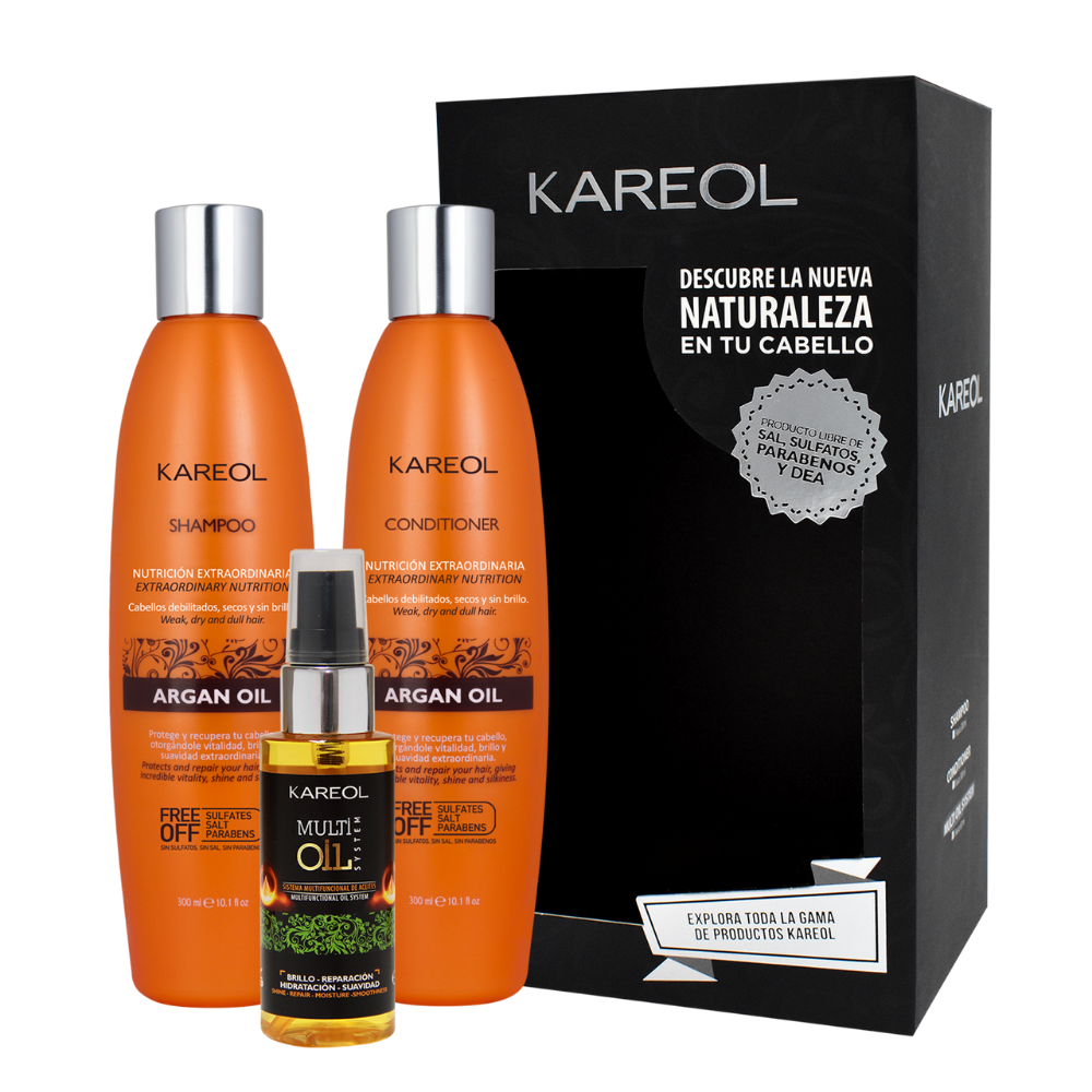 KAREOL PACK ARGAN OIL CHAMPU+ACON+MULTI OIL