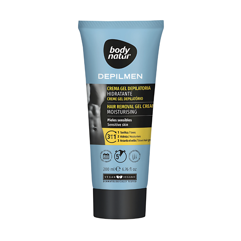 BODY NATUR CREMA GEL DEPILATORIA MASCULINA PARA P/SENSIBLE 200 ml.