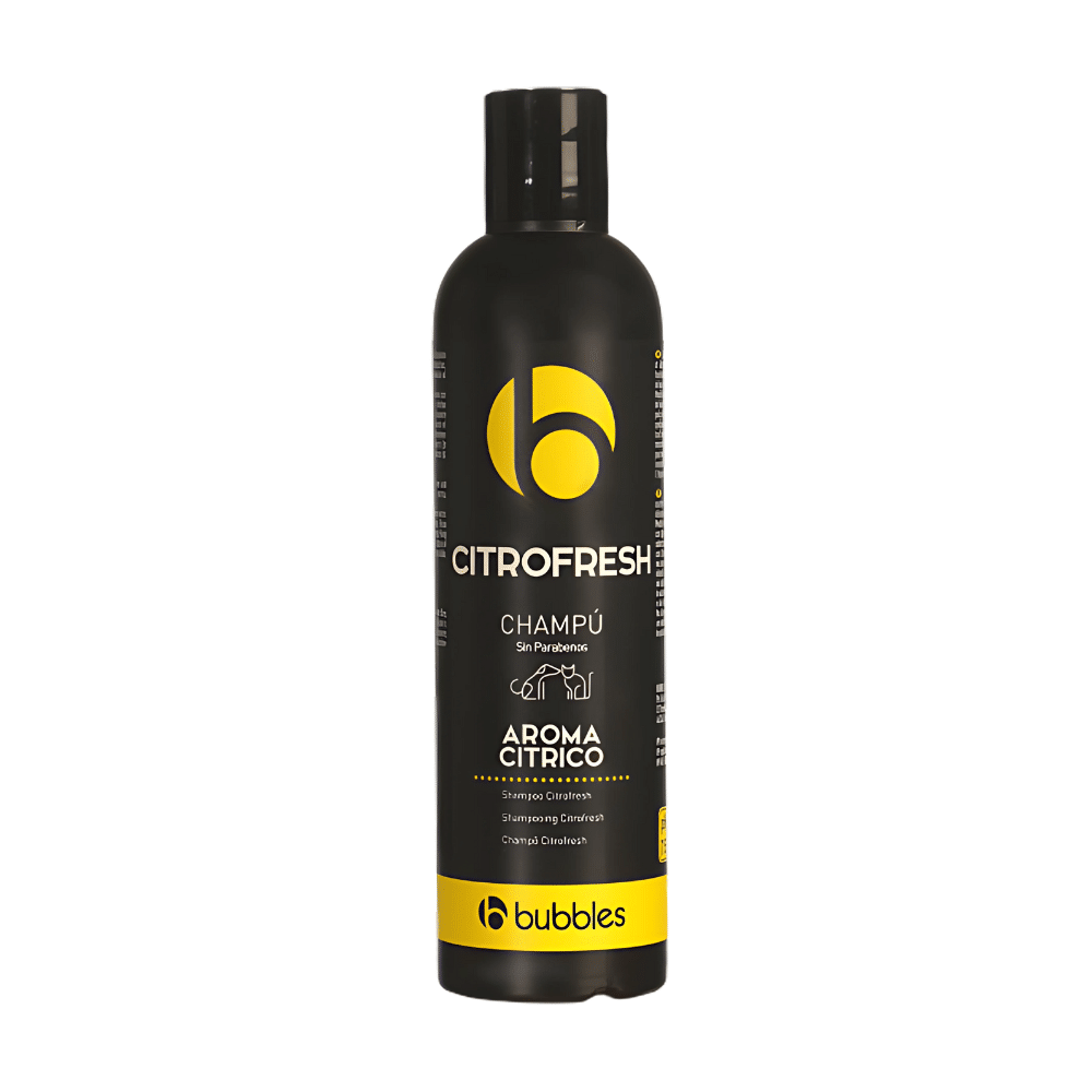BUBBLES CHAMPU CITROFRESH PERROS Y GATOS AROMA CITRICO 250 ml.