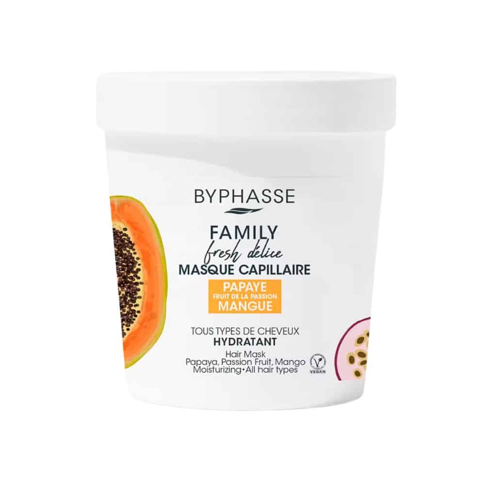 BYPHASSE FAMILY FRESH DELICE MASCARILLA CAPILAR PAPAYA, FRUTA DE LA PASIÓN & MANGO 250 ml.