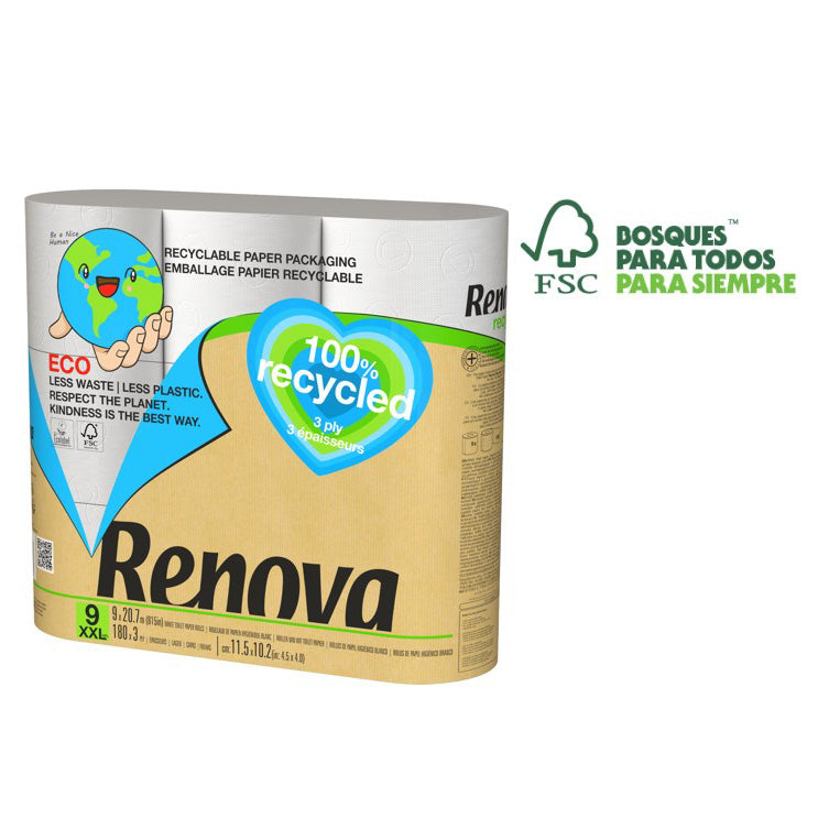 PAPEL HIGIENICO 100% RECYCLED  9R
